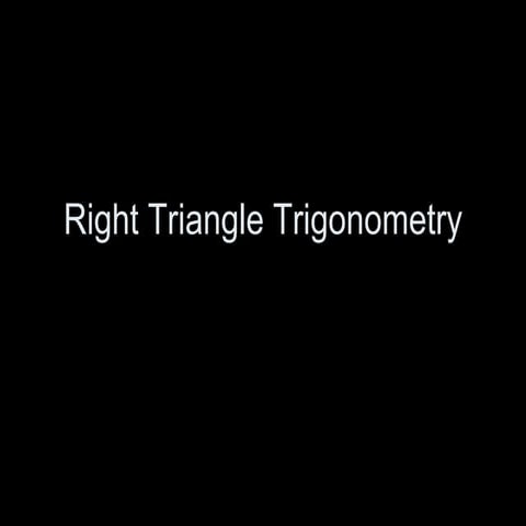 Rt triangle trig