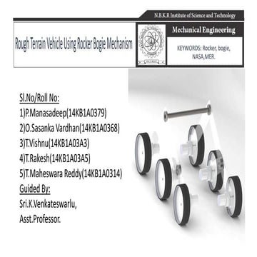 Presentation on All Terrain Vehicle (Rocker Bogie Mechanism)