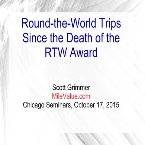 How to Book a Round-the-World Trip with Frequent Flyer Miles