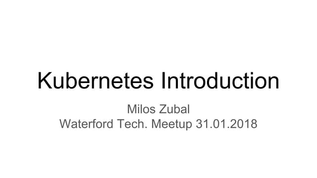 Kubernetes Introduction