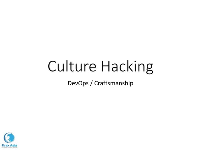 Culture hacking devops 2018