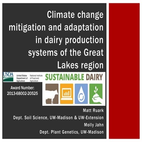 Climate Change Mitigation and Adaptation in Dairy Production Systems of the G...