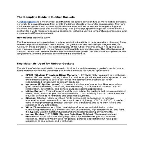 Rubber Gaskets- Material Properties, Types, and Industrial Applications.docx