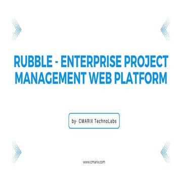 Rubble - Enterprise Project Management Web Platform - CMARIX