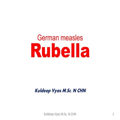 Rubella (German Measles)