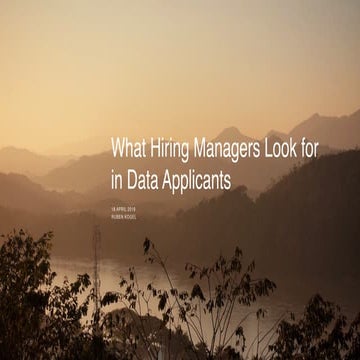 What Hiring Managers Look For in Data Candidates