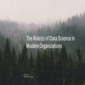 The Role(s) of Data Science in Modern Organizations