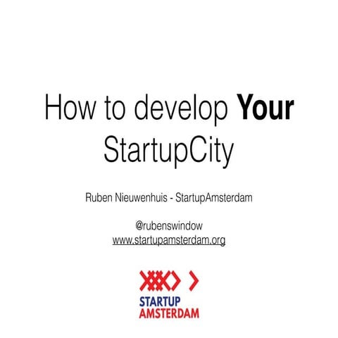 How to Develope StartupCity — Ruben Nieuwenhuis  