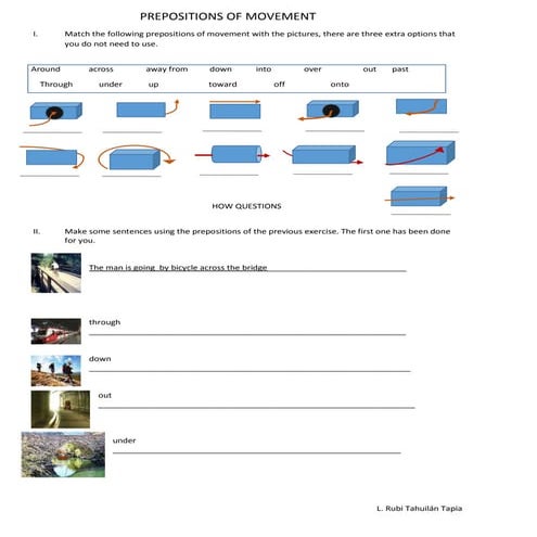 Rubi prepositions of movement