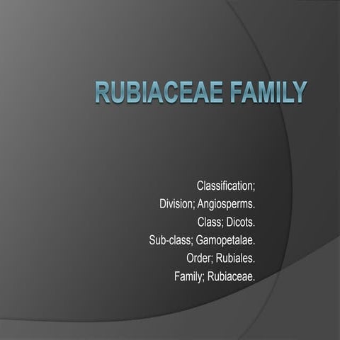 Rubiaceae famil yppt yvani | PPTX