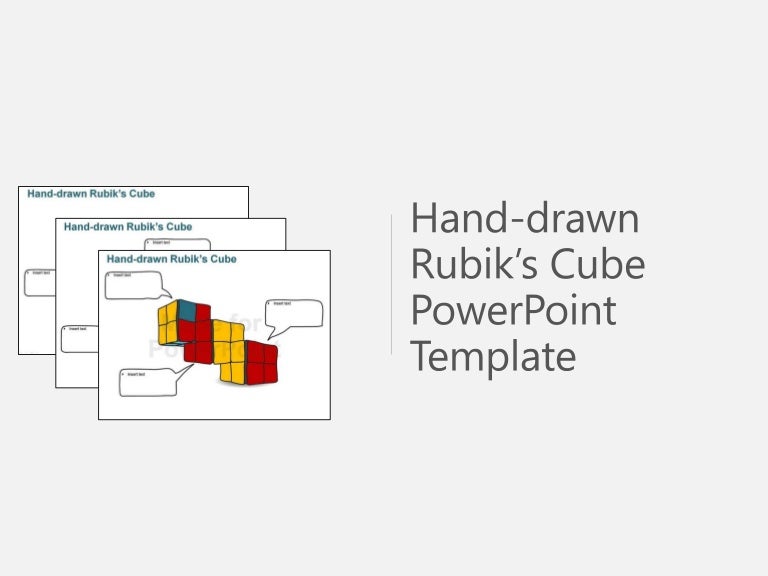 Handdrawn Rubik's Cube PowerPoint Template