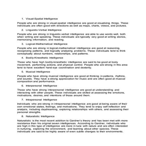 TYPES OF INTELLIGENCE.pptxdddddddddddddddddd | PPTX