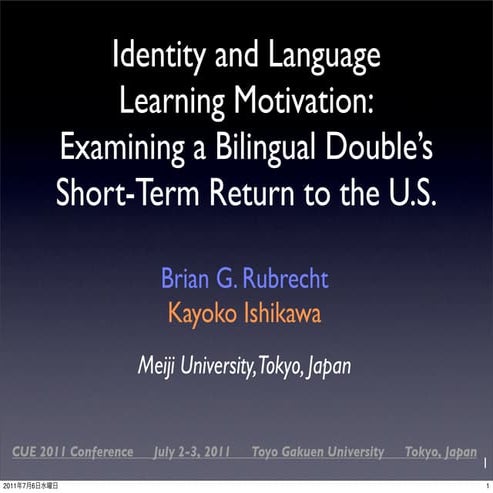 Rubrecht & ishikawa cue 2011 conference