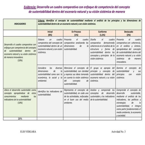 Rubrica - Elis Vergara - Actividad 3 