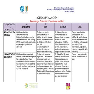 Rubrica becoming a scientist explai...