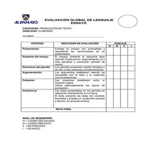 Rubrica De Literatura