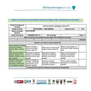 Rubrica julio saavedra