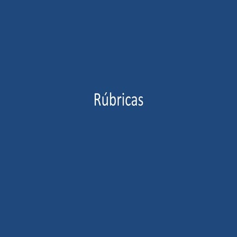 Rubricas y beneficios