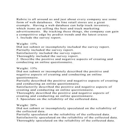 Rubricis all around us and just about every company use some form.docx