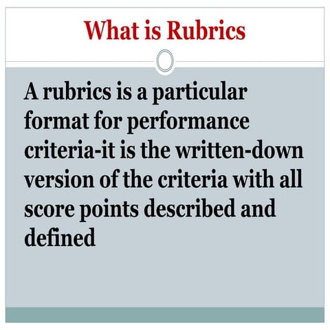 Rubrics
