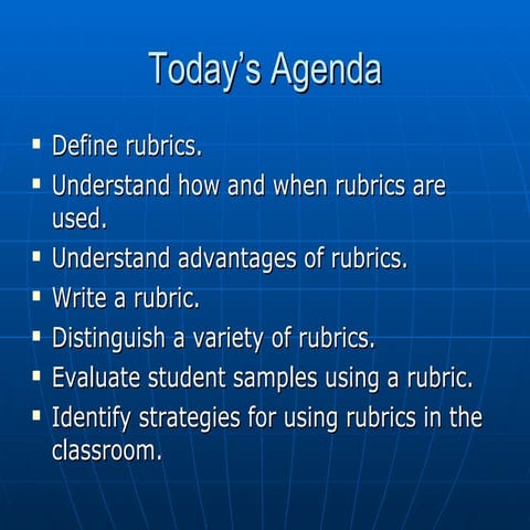 Using Rubrics in the Classroom - Lynne Porter