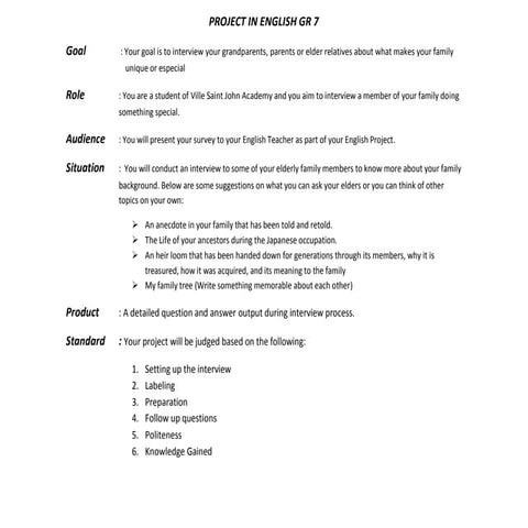 Rubrics and proj english