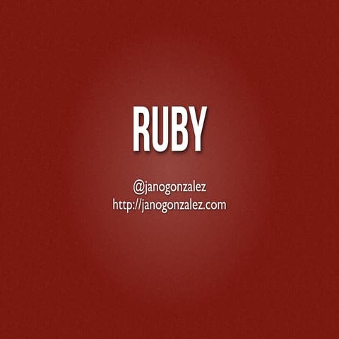 Ruby exposición | PPTX