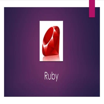 Ruby Basics | PPT
