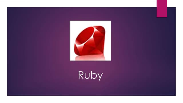 Ruby Basics