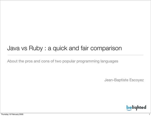 Ruby vs Java