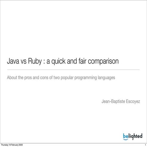 Ruby vs Java | PPT
