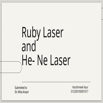 ruby laser | PPT