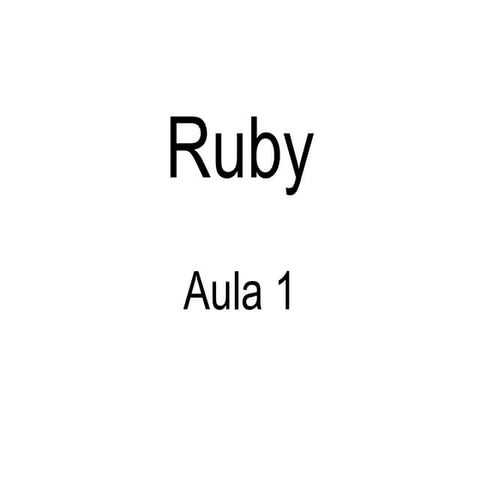 Ruby aula01