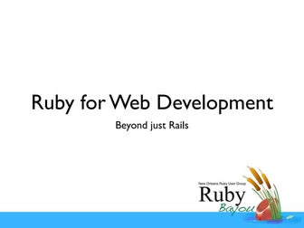 Ruby For Web Development