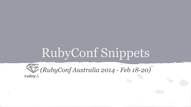 Ruby confhighlights