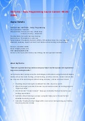 Ruby Programming and ruby on rail T...