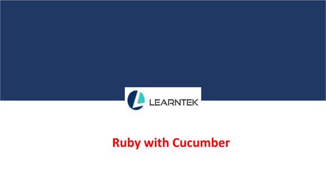 Ruby with cucmber