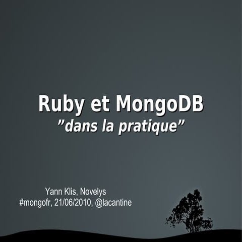 Ruby et MongoDB dans la pratique, MongoFR