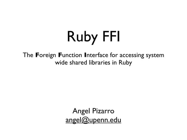 Ruby FFI