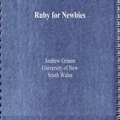 Ruby for newbies Lake Ainsworth