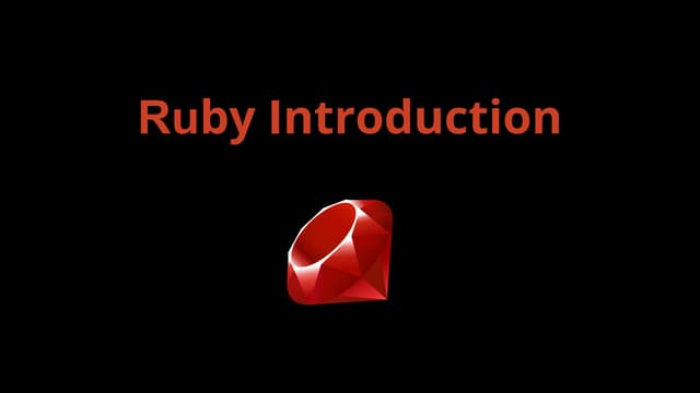 Ruby introduction | PPT