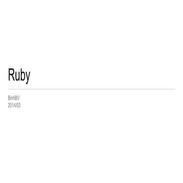 Ruby introductions | PPT