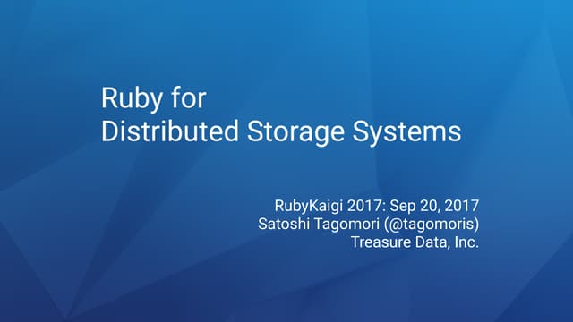 Ruby and Distributed Storage Systems