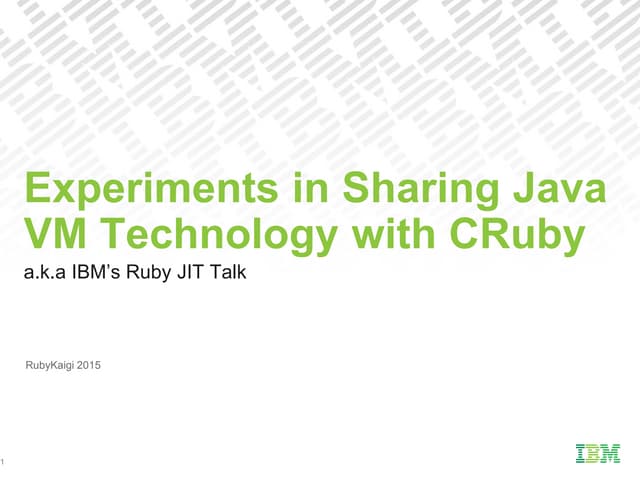 Experiments in Sharing Java VM Tech...