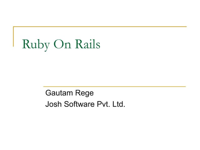 Ruby On Rails