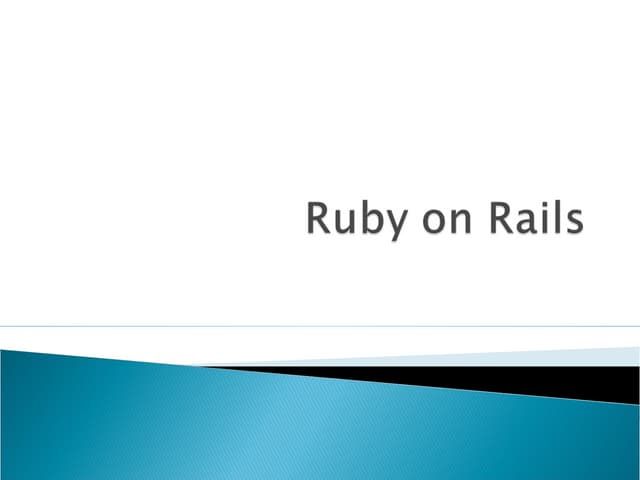Ruby on Rails