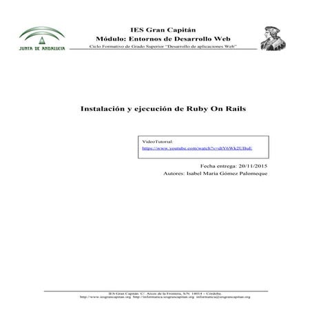 Ruby On Rails definición, instalación y videotutorial