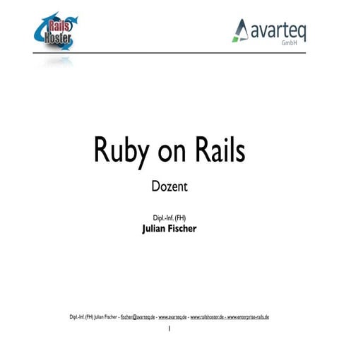 Ruby on Rails Vorlesung 5 Rails Controller | PPT