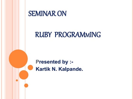Object-Oriented Programming | PPT