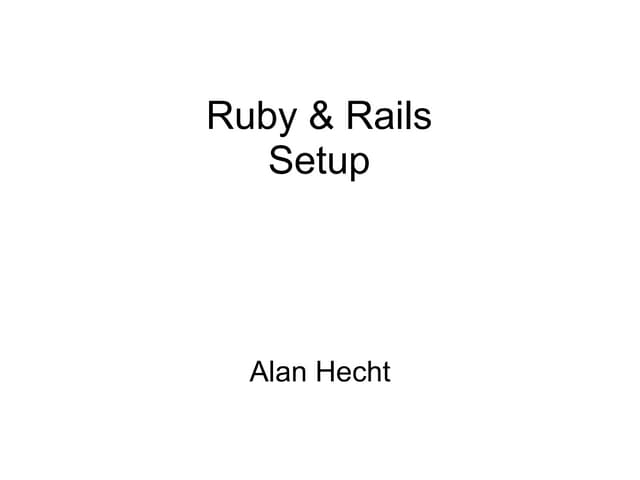 Ruby Setup